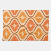 Midden-eeuwse atoomuitbarstingen op Oranje Ogee Theedoek (Horizontaal)