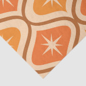 Midden-eeuwse atoomuitbarstingen op Oranje Ogee Tissuepapier (Detail)