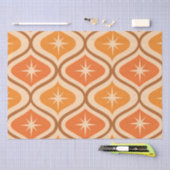 Midden-eeuwse atoomuitbarstingen op Oranje Ogee Tissuepapier (Craft)