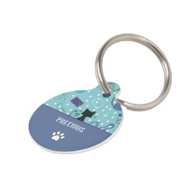 Midden eeuwse blauwe hartkatten huisdierpenning