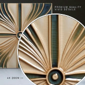 Midden-eeuwse bloemensymmetrie Art Deco Belle Epoq Tegeltje