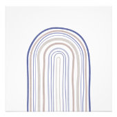 Midden eeuwse bogen - Blauw en Beige Foto Afdruk (Voorkant)