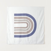 Midden Eeuwse Bogen - Blauw en Beige Wandkleed (Voorkant (horizontaal))