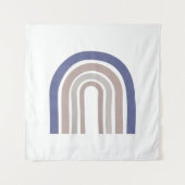 Midden Eeuwse Bogen - Blauw en Beige Wandkleed (Voorkant)