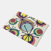 Midden-eeuwse cirkels Starbursts kleurrijk Deurmat (Schuin)