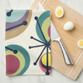 Midden-eeuwse cirkels Starbursts kleurrijk Theedoek (Quarter Fold)