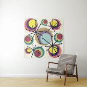 Midden-eeuwse cirkels Starbursts kleurrijk Wandkleed (In situ)