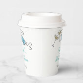 Midden-eeuwse Cocktailparty Handgeïllustreerd Unie Papieren Bekers (Rechts)