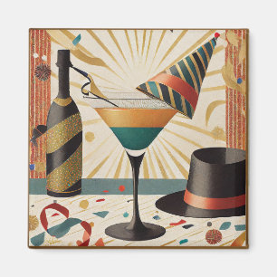 Midden-eeuwse Cocktailuur - Oud en Nieuw Magneet