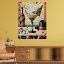 Midden-eeuwse Cocktailuur - Oud en Nieuw Poster