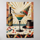Midden-eeuwse Cocktailuur - Oud en Nieuw Poster (Voorkant)