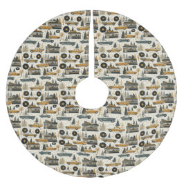 Midden-eeuwse diner Kerst Vinyl Groove Kerstboom Rok