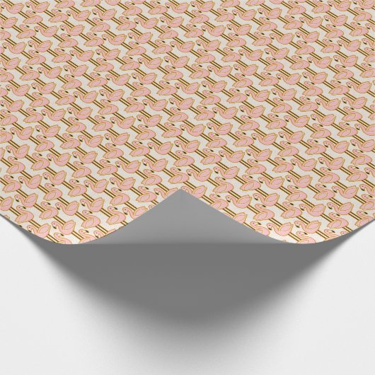Midden-eeuwse flamingo cadeaupapier (Hoek)