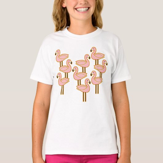 Midden-eeuwse flamingo t-shirt (Voorkant)