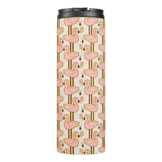 Midden-eeuwse flamingo thermosbeker (Achterkant)