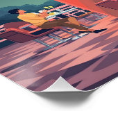Midden-eeuwse futurisme perfect poster (Hoek)