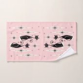 Midden-eeuwse gemiddelde retro atoomkatten op warm bad handdoek (Handdoek)