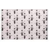 Midden-eeuwse gemiddelde retro atoomkatten op warm stof (Fat Quarter)