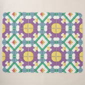 Midden eeuwse geometrie voor moderne interieurstij sherpa deken (Voorkant (horizontaal))