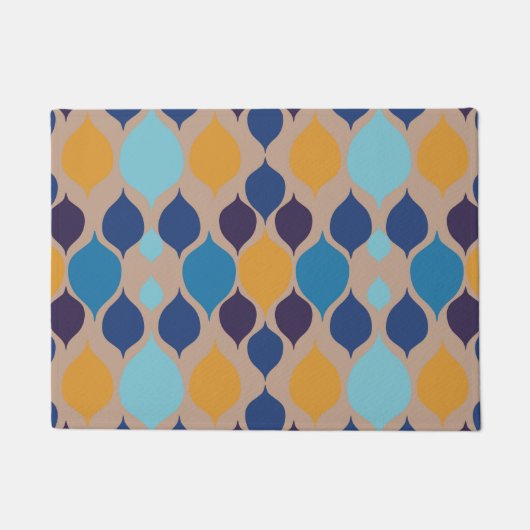 Midden-eeuwse Geometrische beige van 1960 Deurmat (Voorkant)