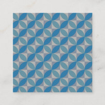 Midden eeuwse geometrische blauwe cirkels op grijz