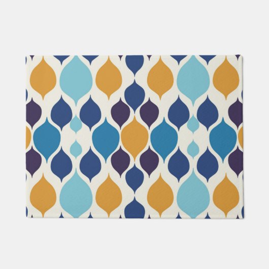 Midden-eeuwse Geometrische kleurrijke 1960 Deurmat (Voorkant)