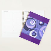 Midden-eeuwse geometrische paarse cirkels abstract planner (Display)