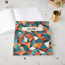 Midden-eeuwse geometrische turquoise & oranje | Op Gastenboek