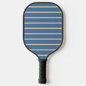 Midden-eeuwse gestreepte Capri blauwe kleur Pickleball Paddle (Achterkant)