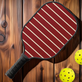 Midden-eeuwse gestreepte diepe cranberrykleur pickleball paddle