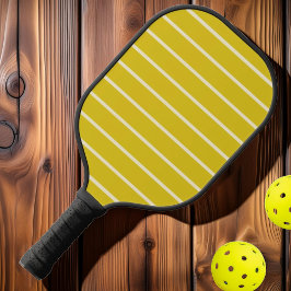 Midden-eeuwse gestreepte donkere citroenkleur pickleball paddle