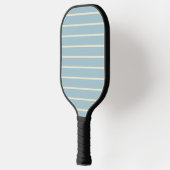 Midden-eeuwse gestreepte lichte lucht kleur pickleball paddle (Links)