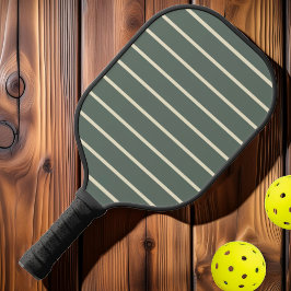 Midden-eeuwse gestreepte warme grijze kleur pickleball paddle