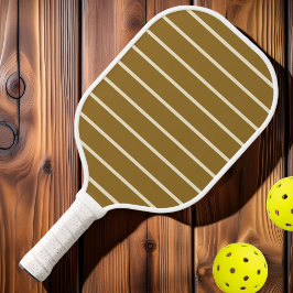 Midden-eeuwse gestreepte warme woestijnkleur pickleball paddle