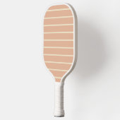 Midden-eeuwse gestreepte zoete perzik kleur pickleball paddle (Links)