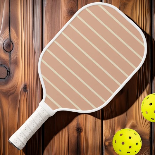 Midden-eeuwse gestreepte zoete perzik kleur pickleball paddle
