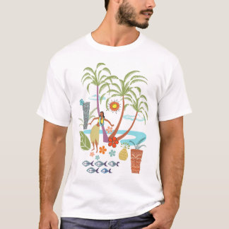 Midden-eeuwse Hawaiian Retro T-shirt