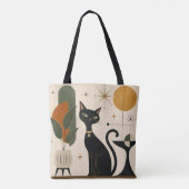 Midden-eeuwse kat boodschappentas tote bag (Achterkant)