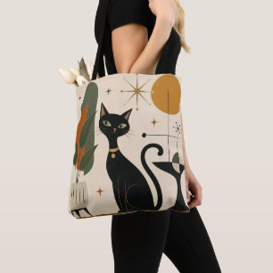 Midden-eeuwse kat boodschappentas tote bag