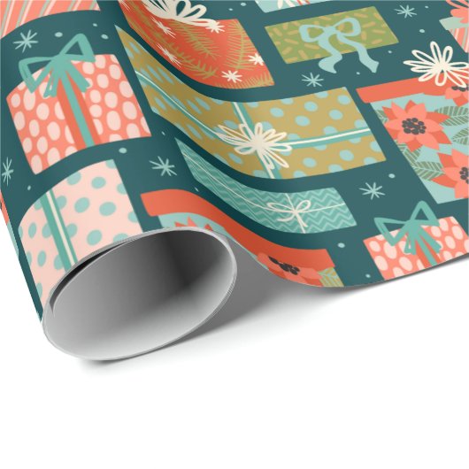 Midden-eeuwse kerstcadeaus cadeaupapier (Rol Hoek)