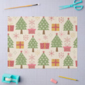 Midden-eeuwse Kerstmis Atoom Bomen met Sneeuwvlokk Tissuepapier (Craft)