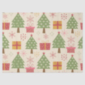Midden-eeuwse Kerstmis Atoom Bomen met Sneeuwvlokk Tissuepapier (Voorkant)