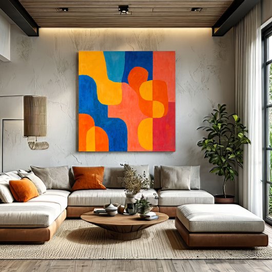 Midden-eeuwse kleuren canvas afdruk