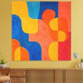 Midden-eeuwse kleuren canvas afdruk (Insitu (Woonkamer))