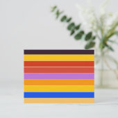 Midden-eeuwse kleurenstrepen briefkaart (Staand voorkant)