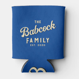 Midden-Eeuwse Koninklijke Retro Familienaam & Jaar Blikjeskoeler
