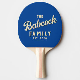 Midden-Eeuwse Koninklijke Retro Familienaam & Jaar Tafeltennisbatje