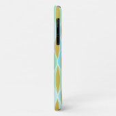 Midden-eeuwse lintprint - blauw en neutraal Case-Mate iPhone case (Achterkant/links)