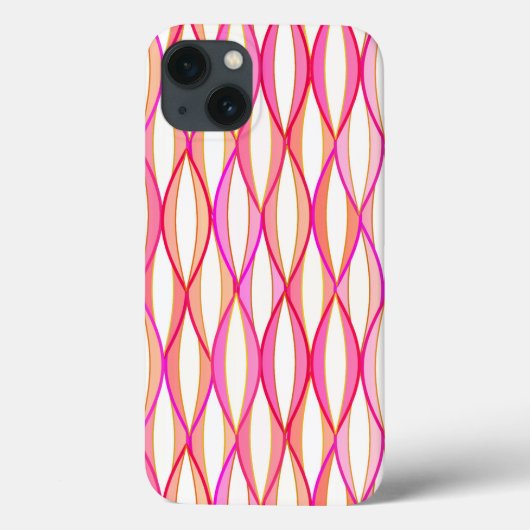 Midden-eeuwse lintprint - koraal en roze Case-Mate iPhone case (Achterkant)