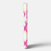 Midden-eeuwse lintprint - koraal en roze Case-Mate iPhone case (Achterkant / Links)